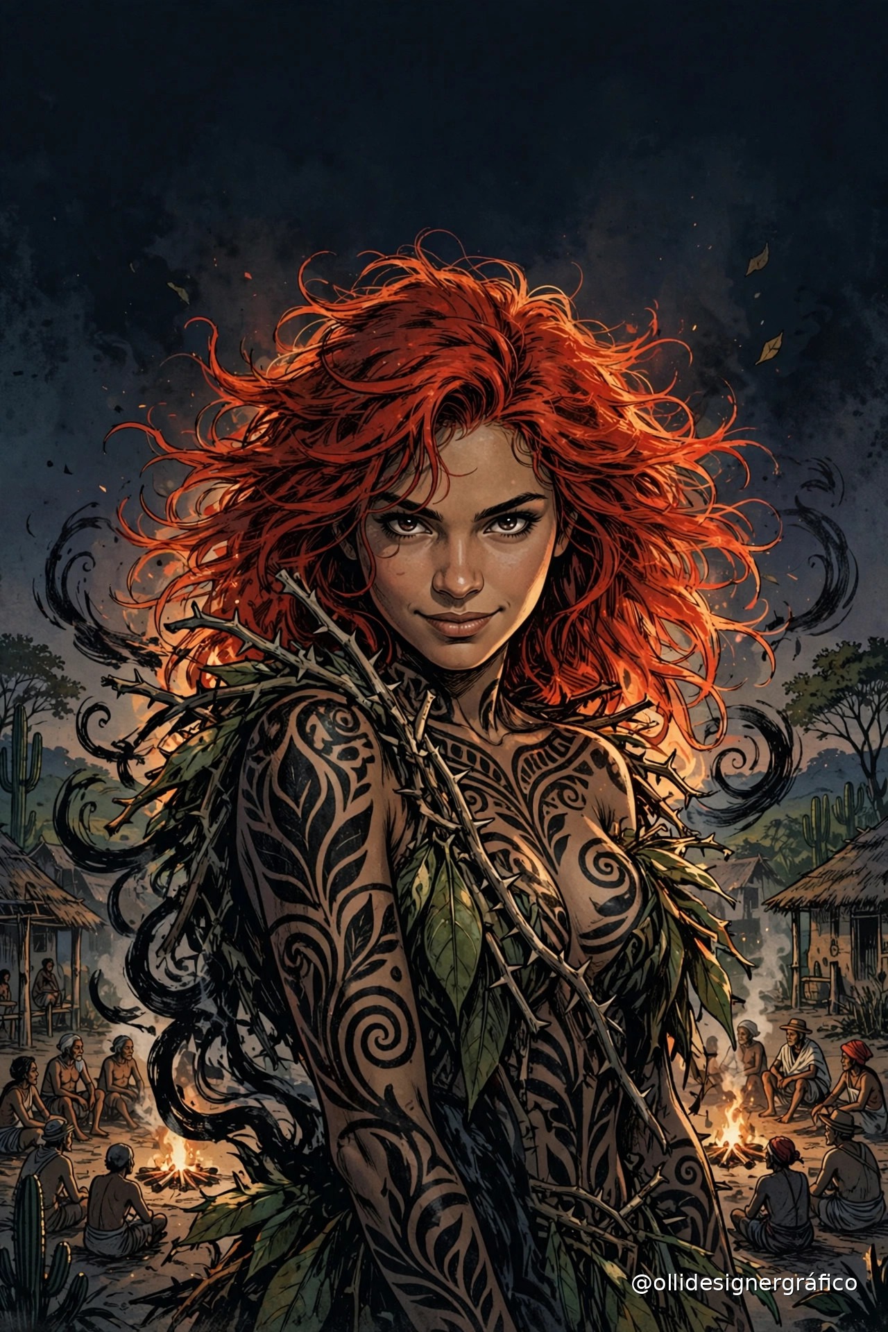 Capa de Cabelo de Fogo